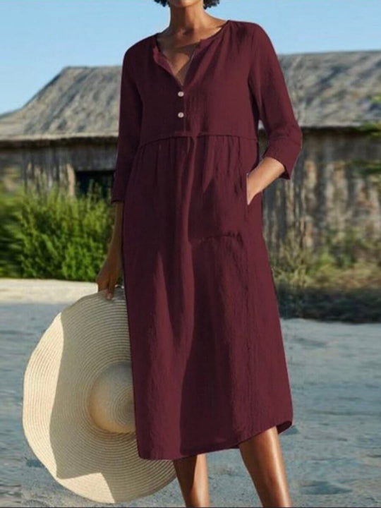 EB | Kleid aus Baumwolle mit Halbarm