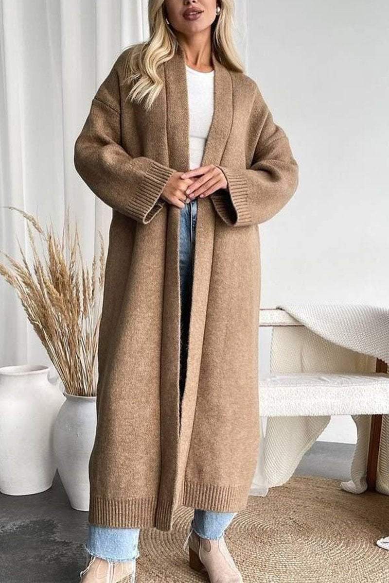 EB | Lange Strickcardigan Weich und Warm Zeitloses Design