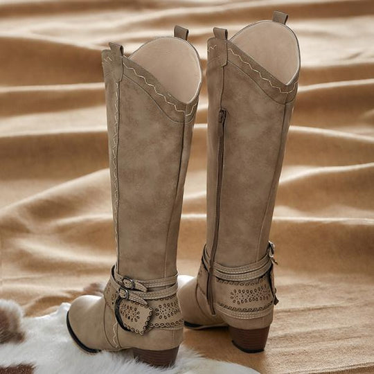EB | Vintage Hohe Winterreiterstiefel