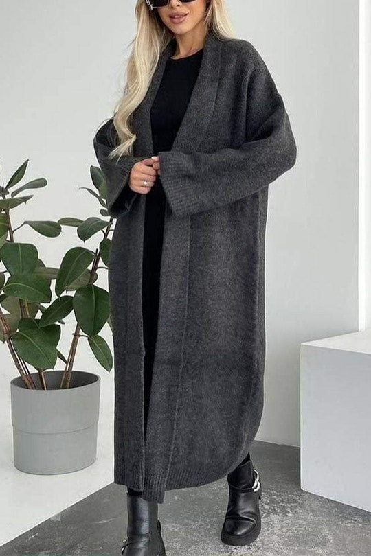 EB | Lange Strickcardigan Weich und Warm Zeitloses Design
