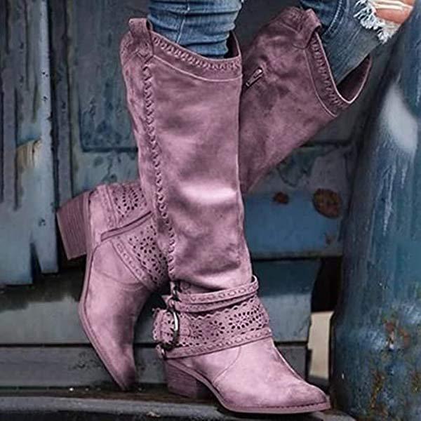 EB | Vintage Hohe Winterreiterstiefel