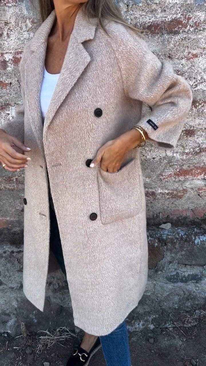 EB | Lange Jacke mit Doppelknopfverschluss Zeitloses Design Elegante Passform