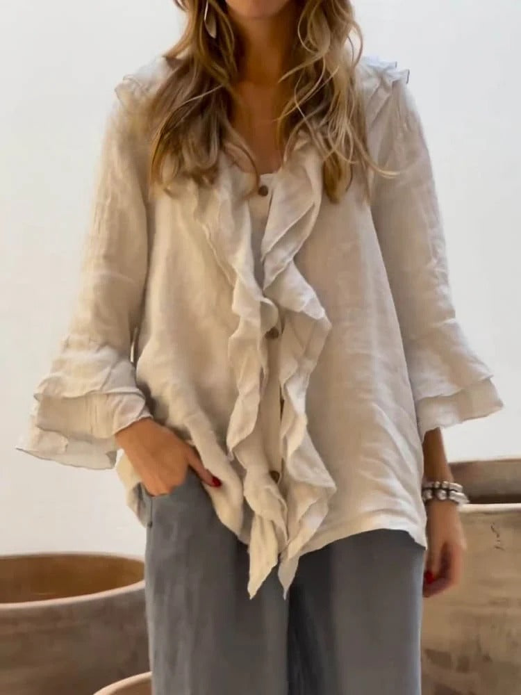 EB | Women's Ruffles Freizeithemd