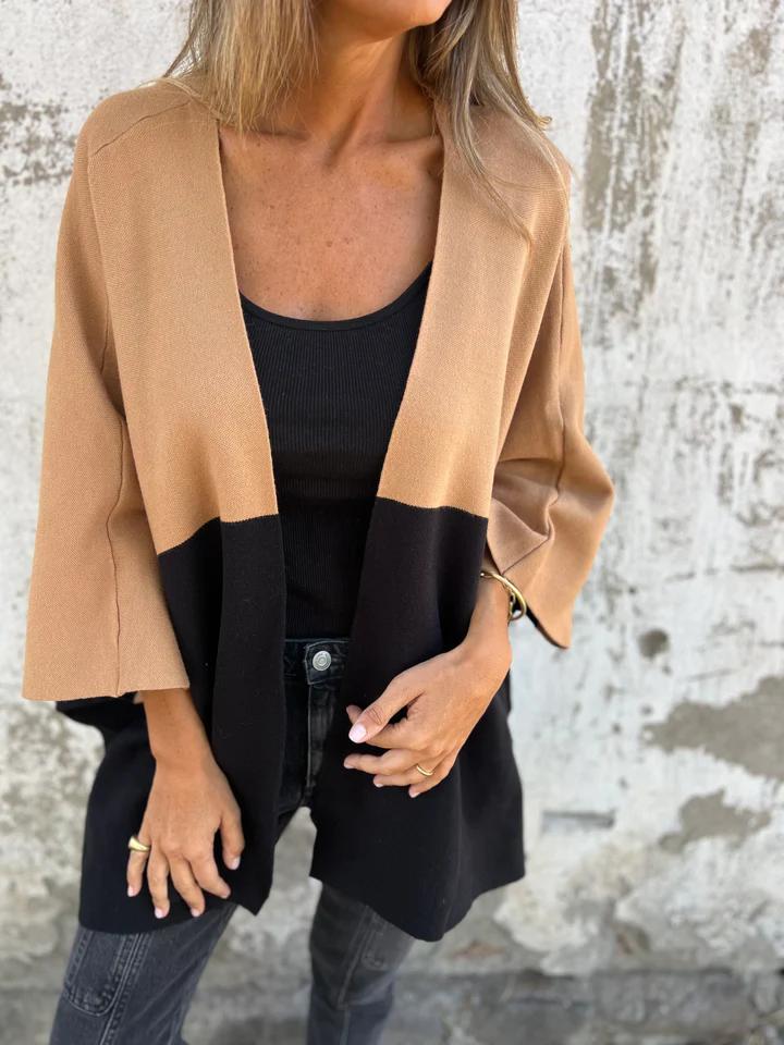 EB | Farbenblock Cardigan Stilvoll und Bequem Modernes Design