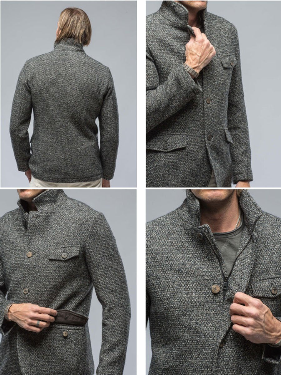 EB | Taschen Retro Freizeit Blazer mit Reißverschluss - Stylischer Komfort