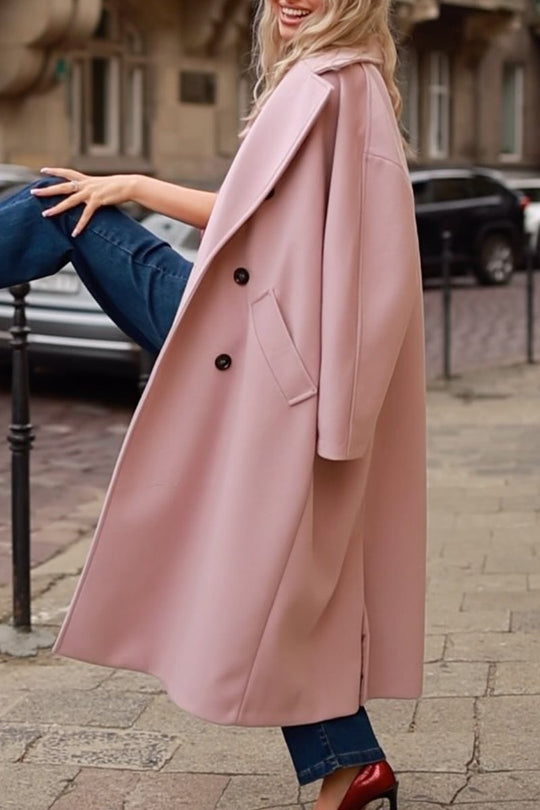 EB | Lange Jacke mit Doppelknopfverschluss Eleganter Schnitt Zeitloses Design