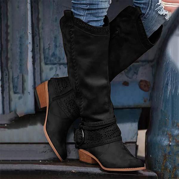 EB | Vintage Hohe Winterreiterstiefel