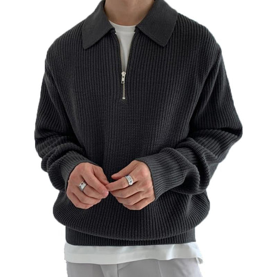 EB | Strickpullover mit Reißverschluss Weich und Stilvoll Lässige Eleganz