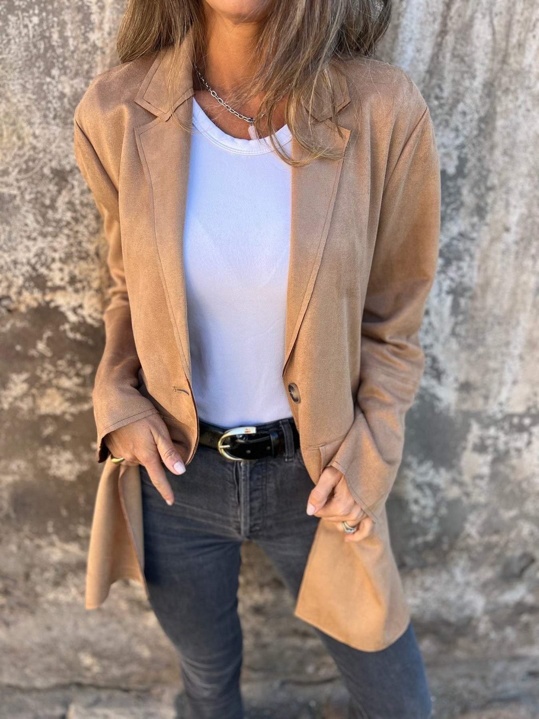 EB | Stylischer Wild imitat-Mantel Perfekt für Herbst/Winter