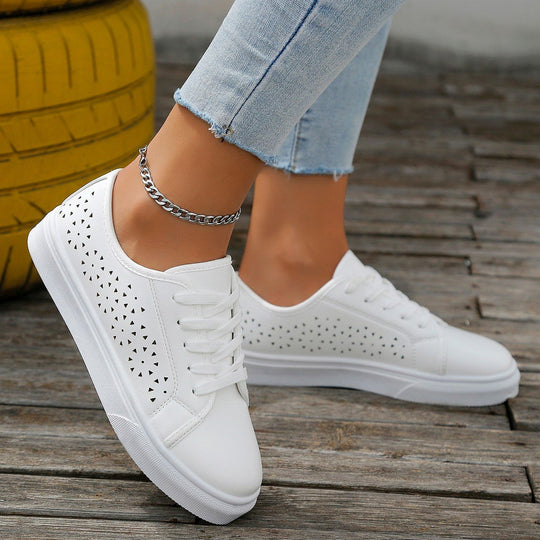 Beige Schnürsneaker EB