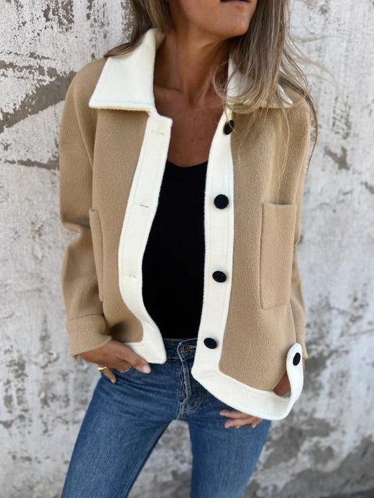EB | Kontrastjacke mit Knöpfen Weich und Modern Zeitloses Design