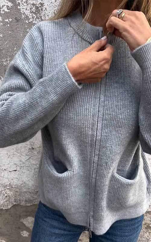 EB | Reißverschluss-Strickjacke aus Baumwolle