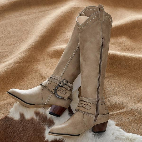 EB | Vintage Hohe Winterreiterstiefel