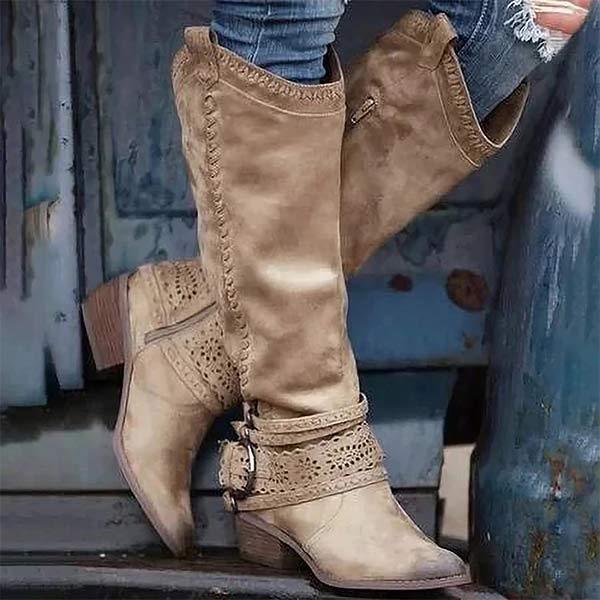 EB | Vintage Hohe Winterreiterstiefel