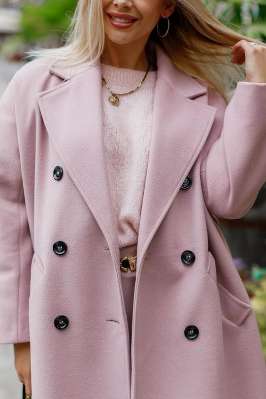EB | Lange Jacke mit Doppelknopfverschluss Eleganter Schnitt Zeitloses Design