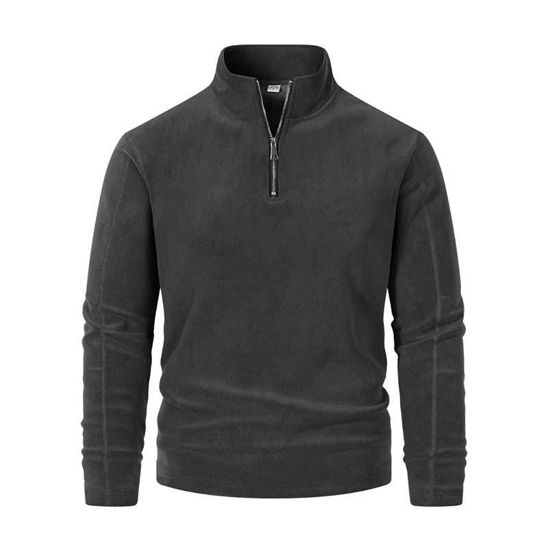 EB | Langärmliger Pullover mit Halblangem Reißverschluss Weicher Fleece Komfort und Stil