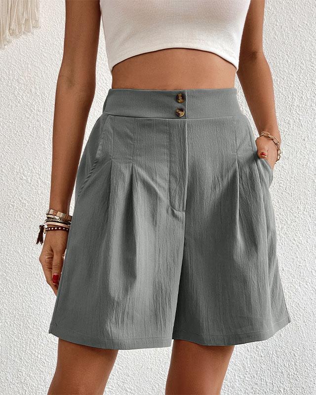 EB - Hoch taillierte Damen Shorts mit weitem Schnitt
