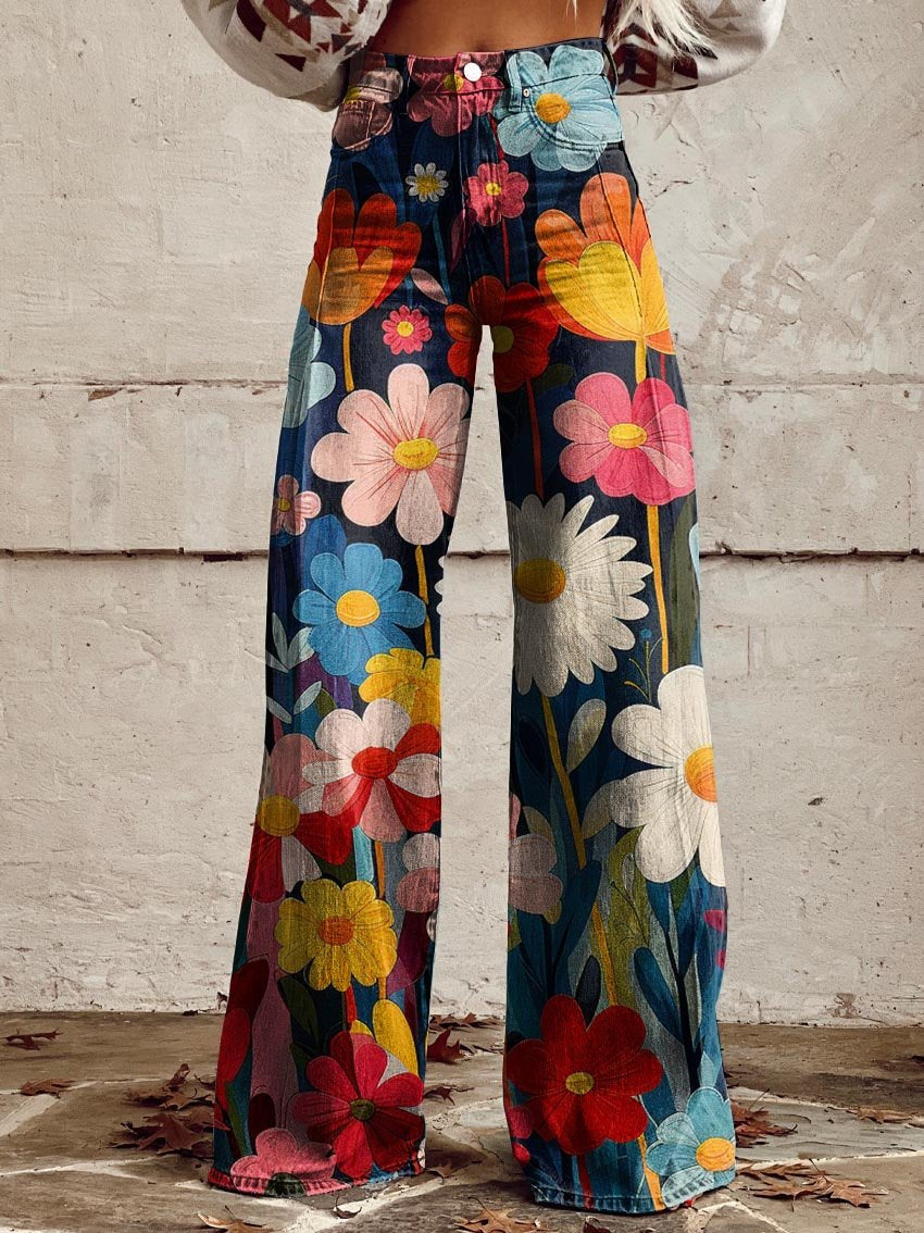EB | Trendig Blumenprint-Hose für Frauen