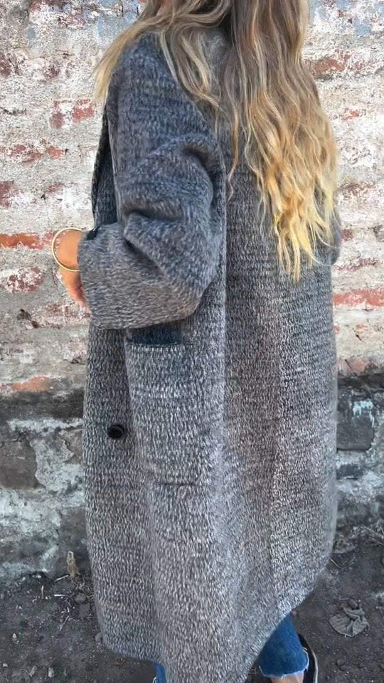 EB | Lange Jacke mit Doppelknopfverschluss Zeitloses Design Elegante Passform