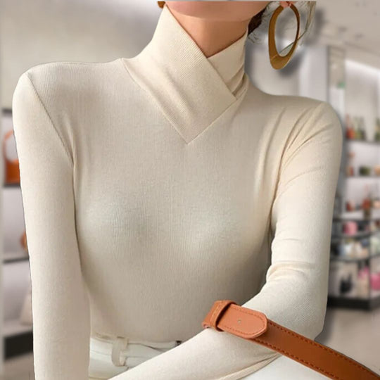 EB | Damen Rollkragenpullover mit Gewinde