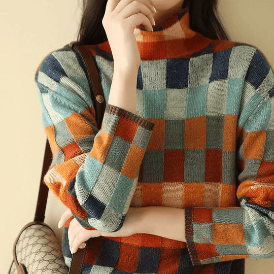 EB | Couture-Patchwork-Rollkragenpullover