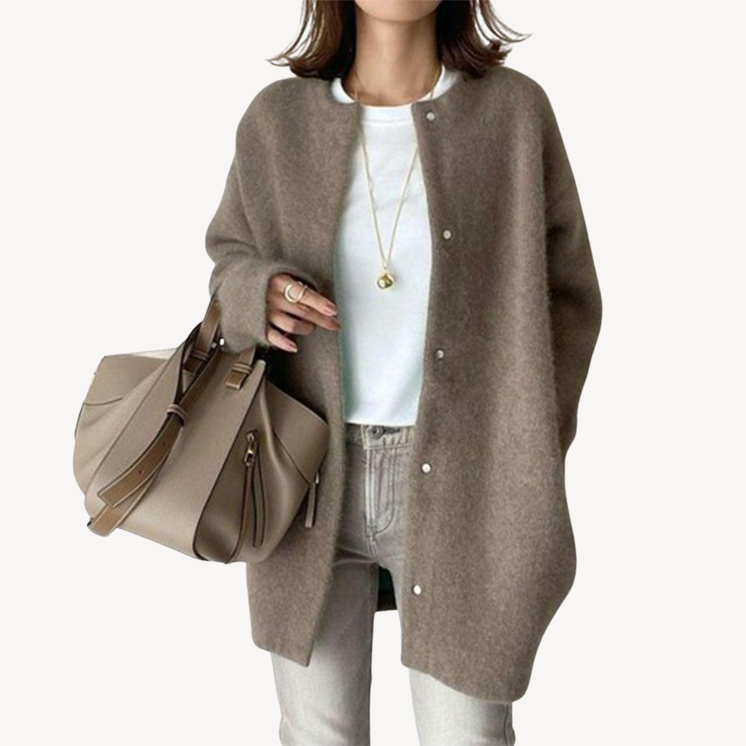 EB | Damen Knopfleiste Strickjacke
