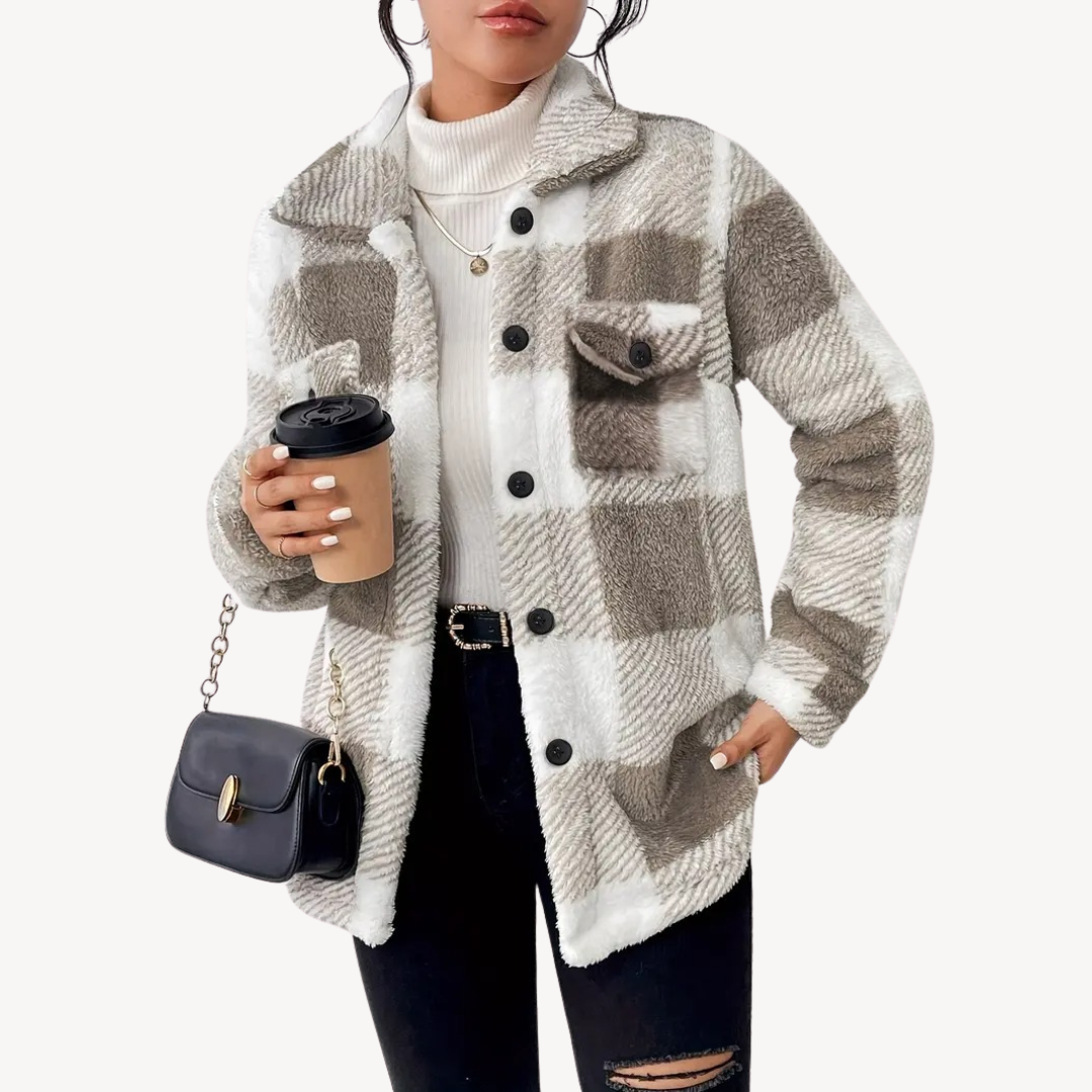 EB | Karo Fleecejacke für Damen