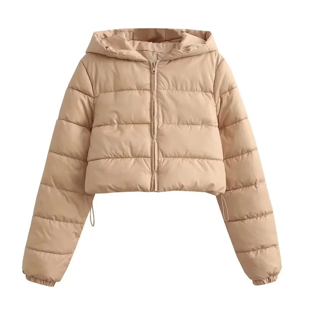 EB | Kapuzen Cropped Slim Winterjacke
