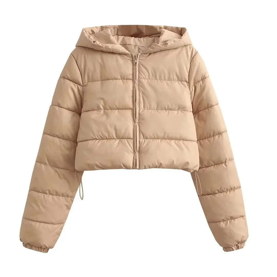 EB | Kapuzen Cropped Slim Winterjacke