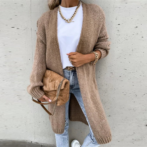 EB | Elegante Damenstrickjacke in Mittlerer Länge