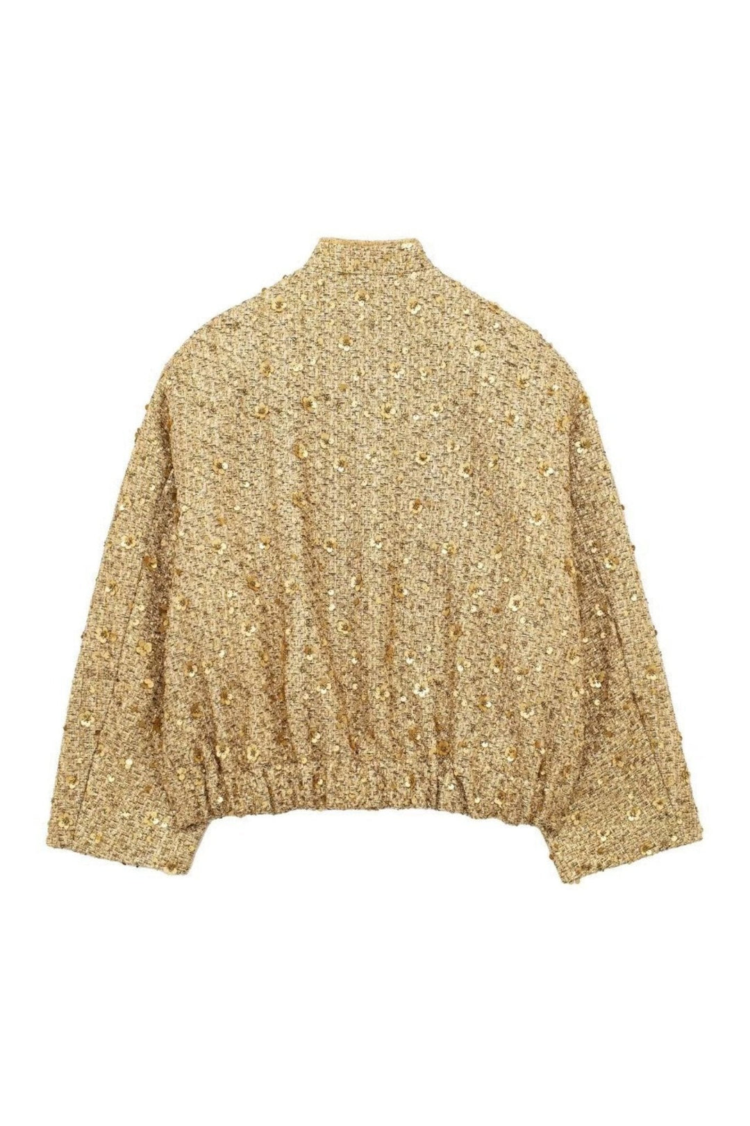 EB | Kragen Metallic Pailletten Jacke