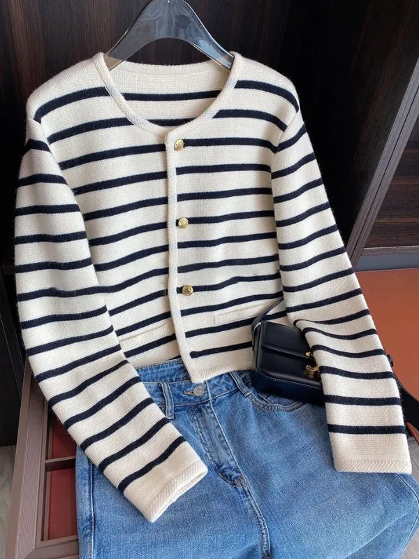 EB | Gestreiftes Jackett Glamourös & Trendy