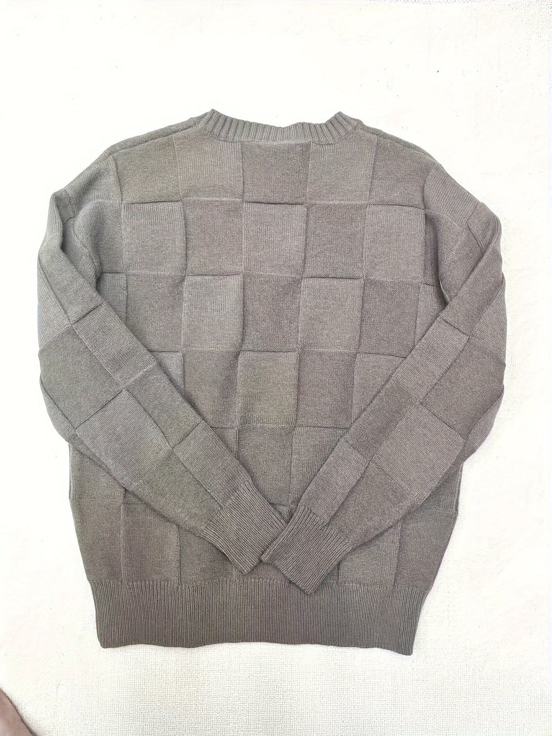 EB | Gestrickter Rundhalsausschnitt Pullover mit Stretch