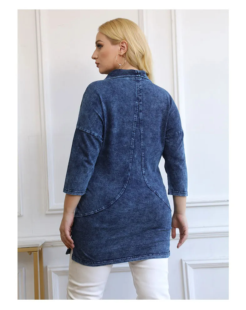 EB | Strickdenimjacke Curve Plus Size