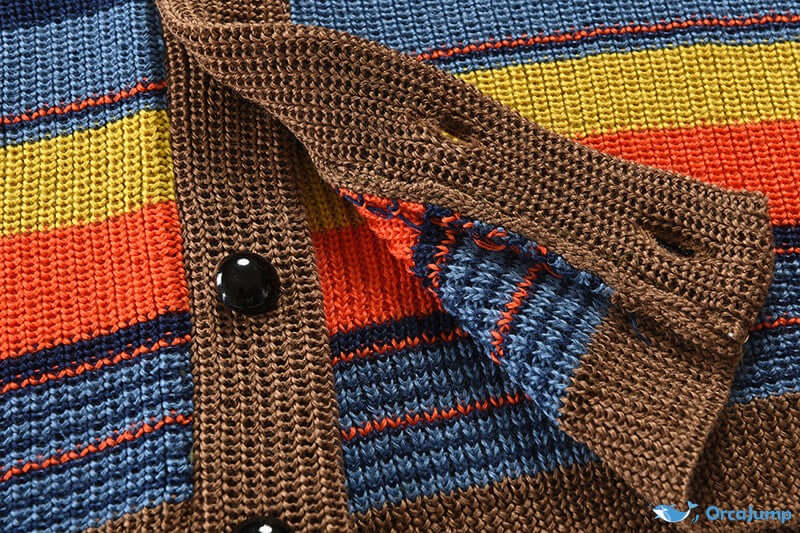 EB | Herren Strickjacke mit Farbblock und geometrischem Muster