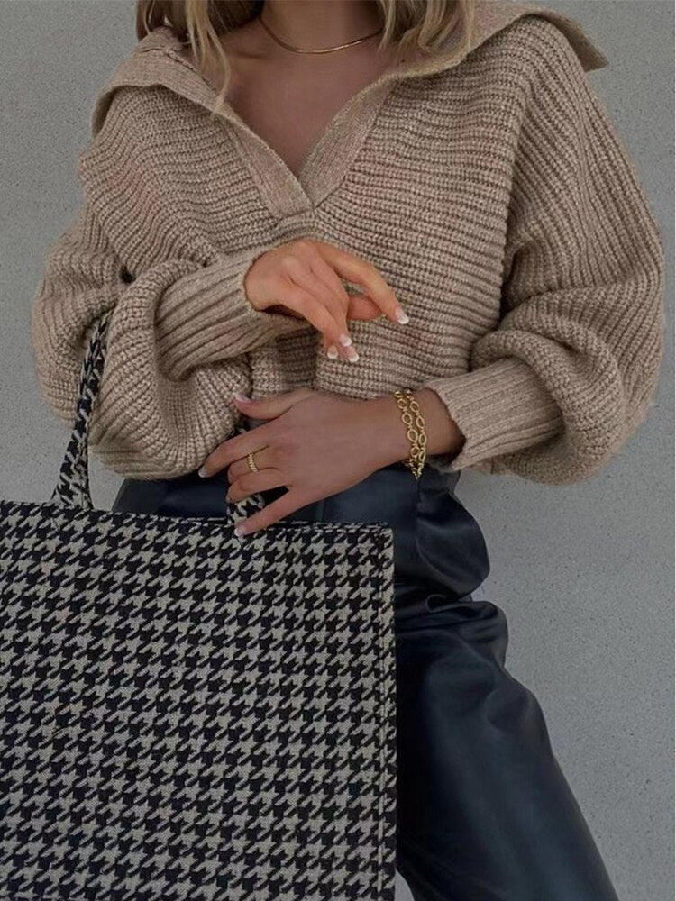 EB | Strick V-Ausschnitt Pullover