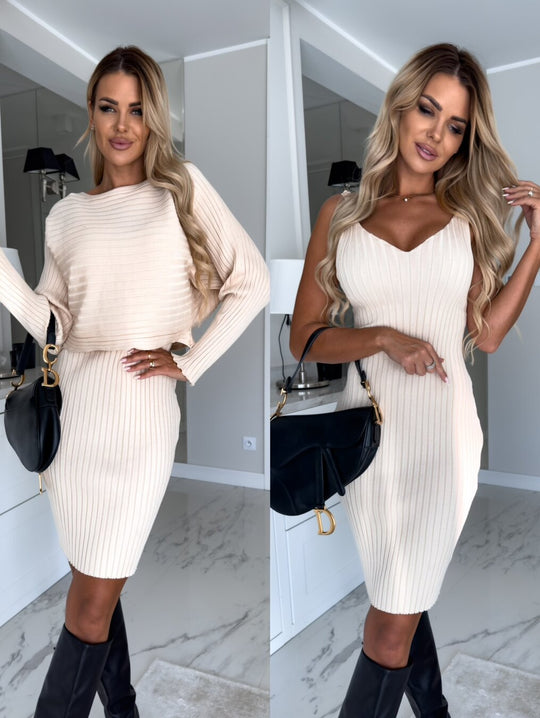 EB | Ärmelloses Kleid mit Passendem Pullover