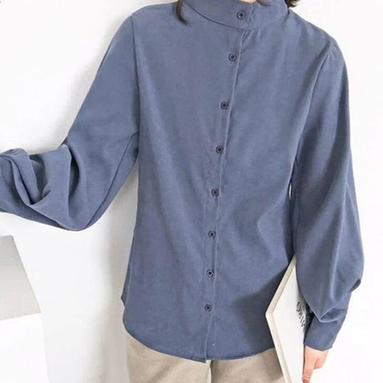 EB | Klassische Rollkragenbluse mit Ballonärmeln