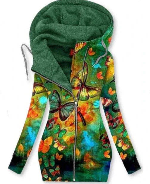 EB | Damen Schmetterlings Kunst Cardigan