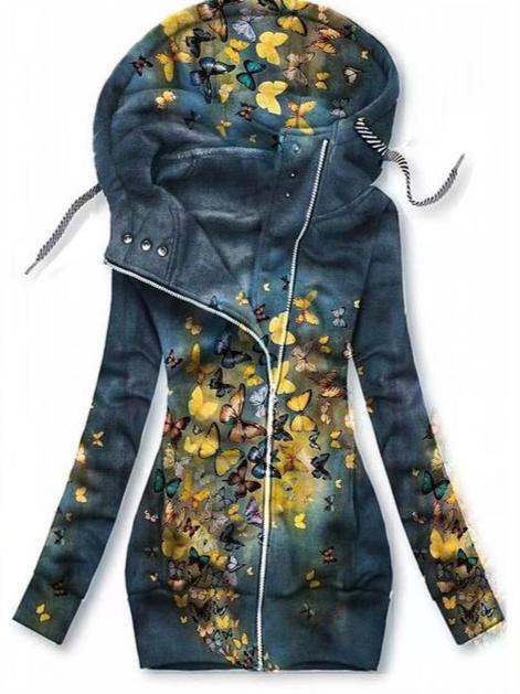 EB | Damen Schmetterlings Kunst Cardigan