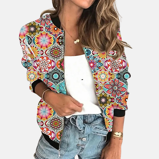EB | Damen Retro Bomberjacke mit Print
