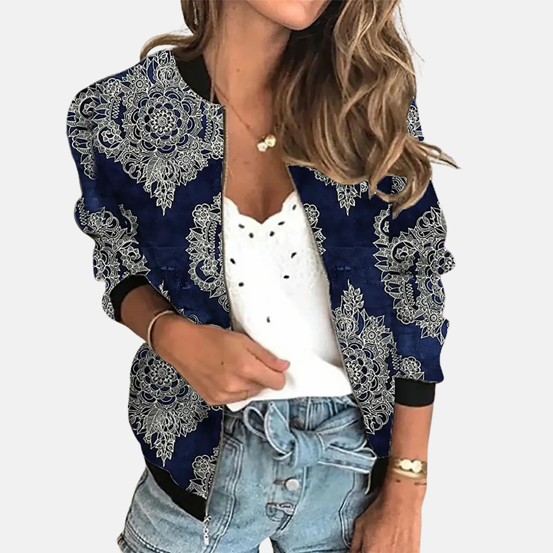 EB | Damen Retro Bomberjacke mit Print