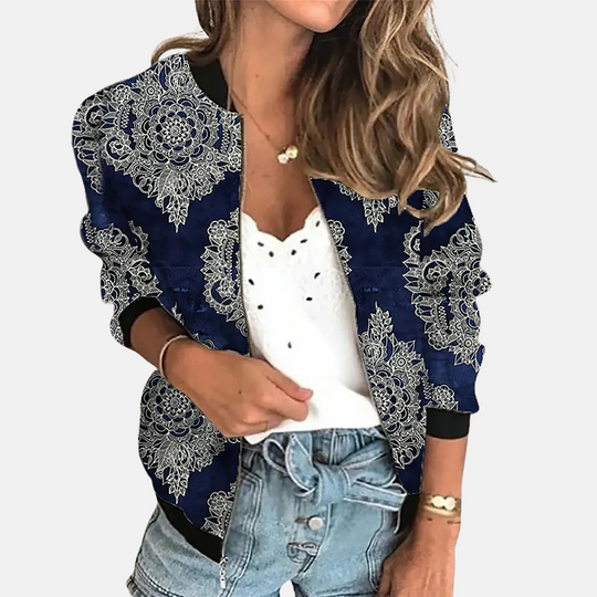 EB | Damen Retro Bomberjacke mit Print