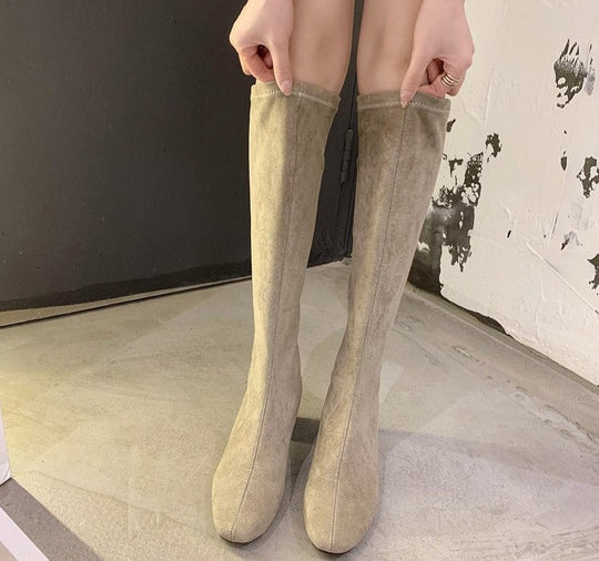 EB | Bequeme hohe Stiefel mit blockabsatz