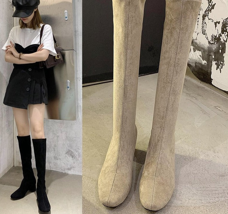 EB | Bequeme hohe Stiefel mit blockabsatz
