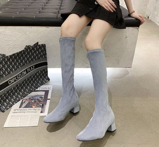 EB | Bequeme hohe Stiefel mit blockabsatz