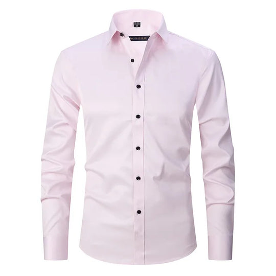 EB | Herren Slim Passform Stretchstoff Bügelfrei Button Down Kragen