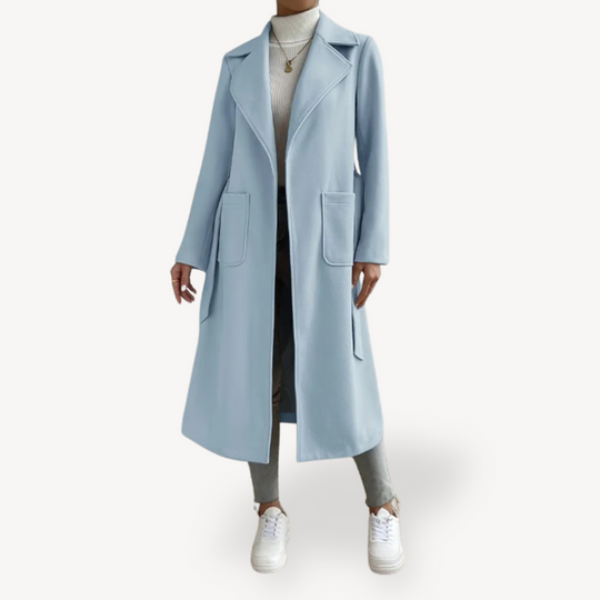 EB | Damen Langer Offener Mantel mit Taschen