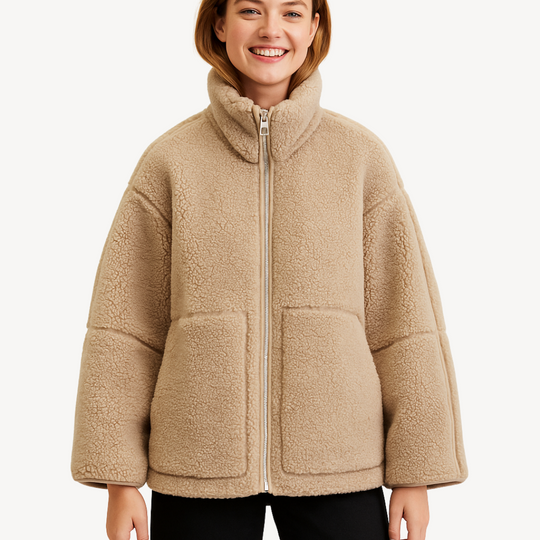 EB | Damen Bequeme Zip-Up Fleecejacke