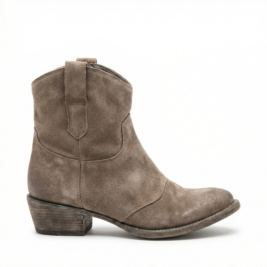Kurze Cowboy-Stiefel | Western | Wildleder | Knöchel-Stiefel | Damenstiefel EB
